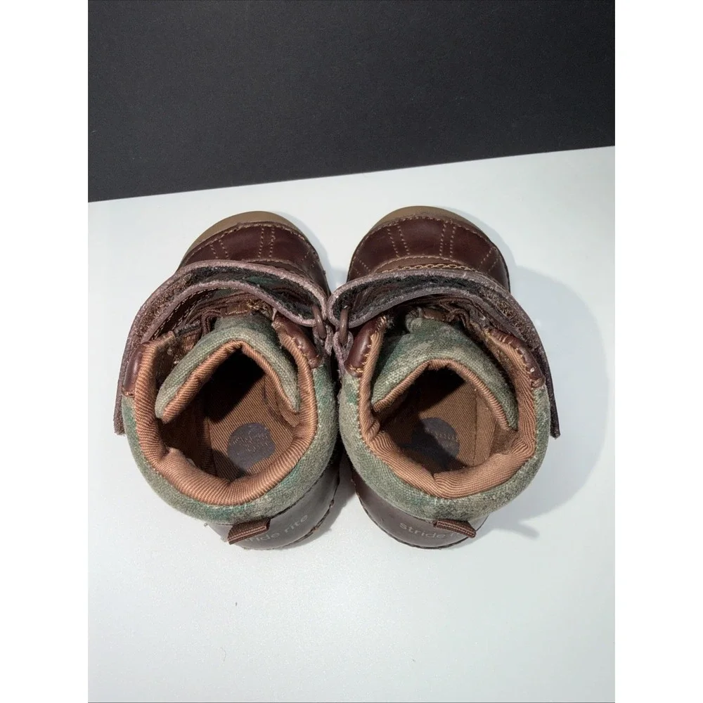 Stride Rite Baby-Boy's Sm Talley First Walker‎ Shoe - Size 5 M Camo Hook/Loop
